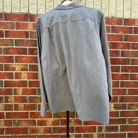 Timberland Pro Original Fit Midweight Gray Flannel Button-Up Soft Casual Gorp XL - Picture 8 of 13
